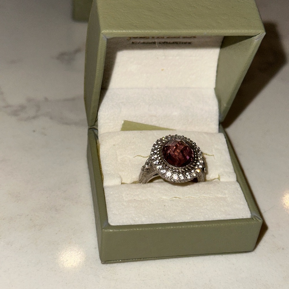 Judith Ripka Pink Quartz Ring - Picture 2 of 5